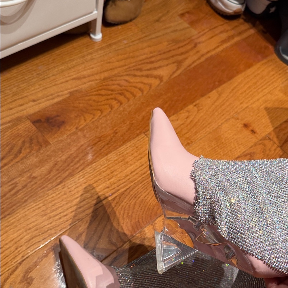 Dazzling Rhinestone Heeled Boots - Picture 4 of 5